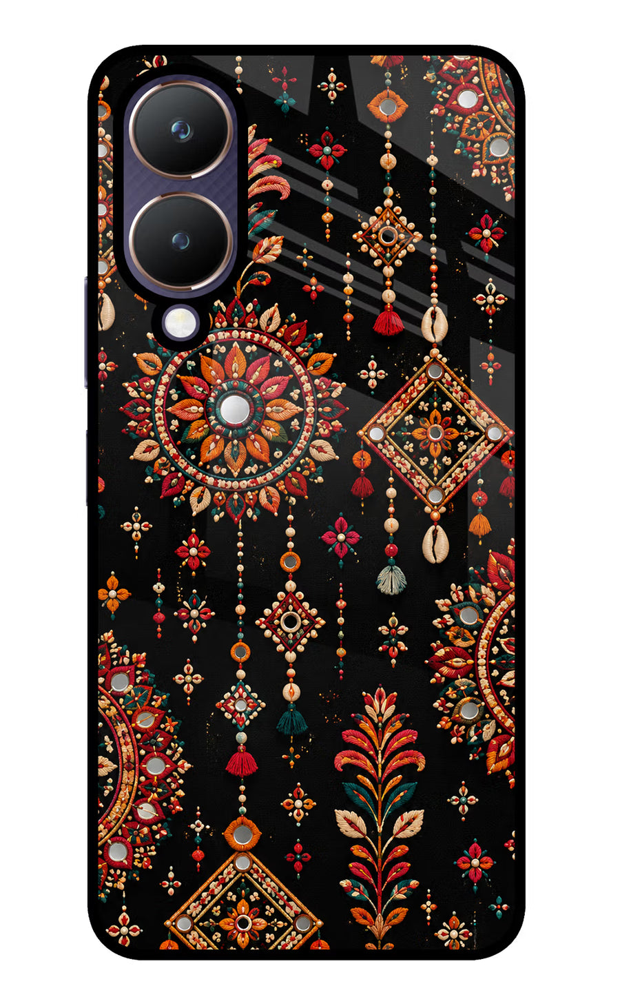 Boho Noir Vivo Y28 5G Back Cover, Glass case