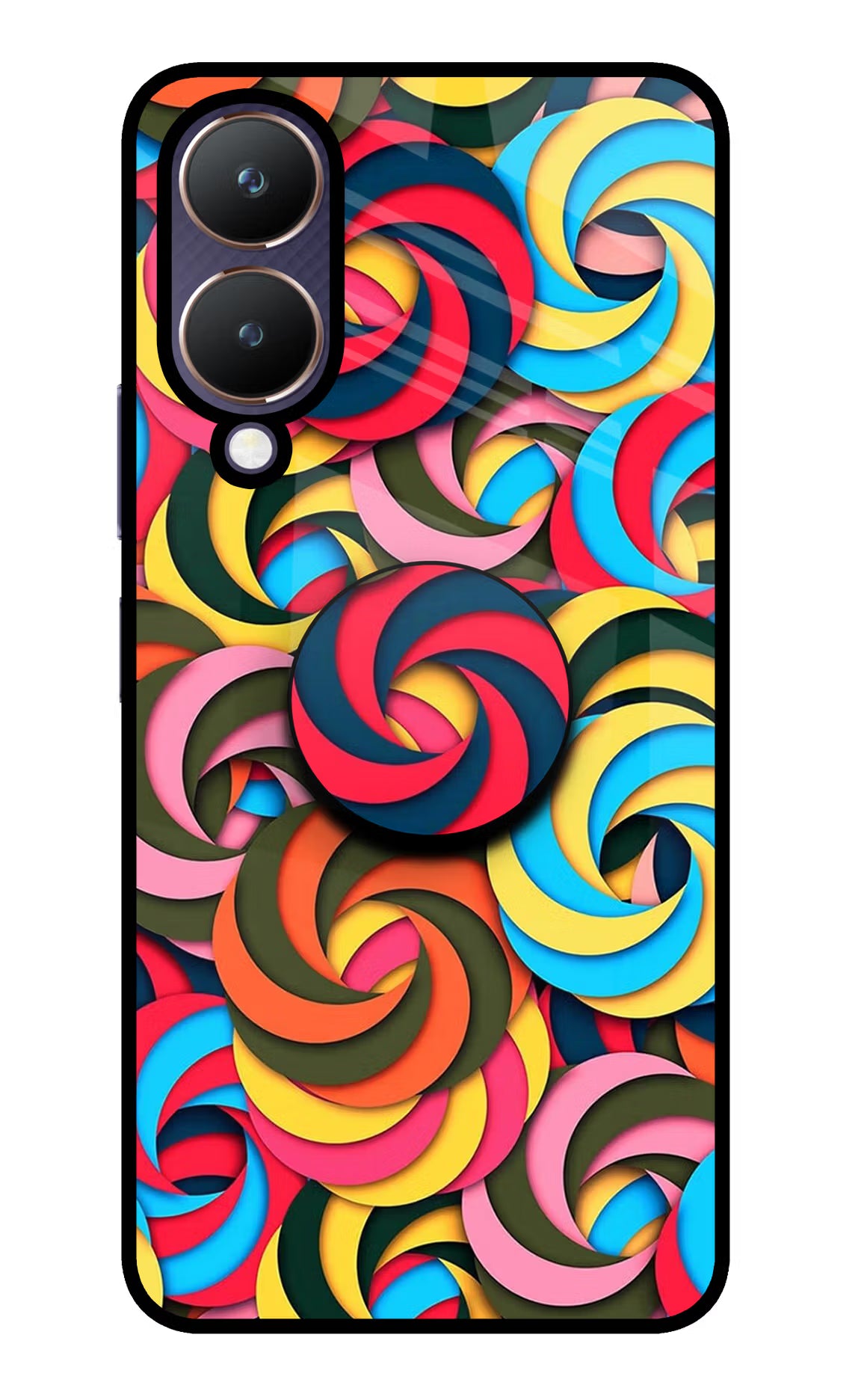 Spiral Pattern Vivo Y28 5G Pop Case by Casekaro