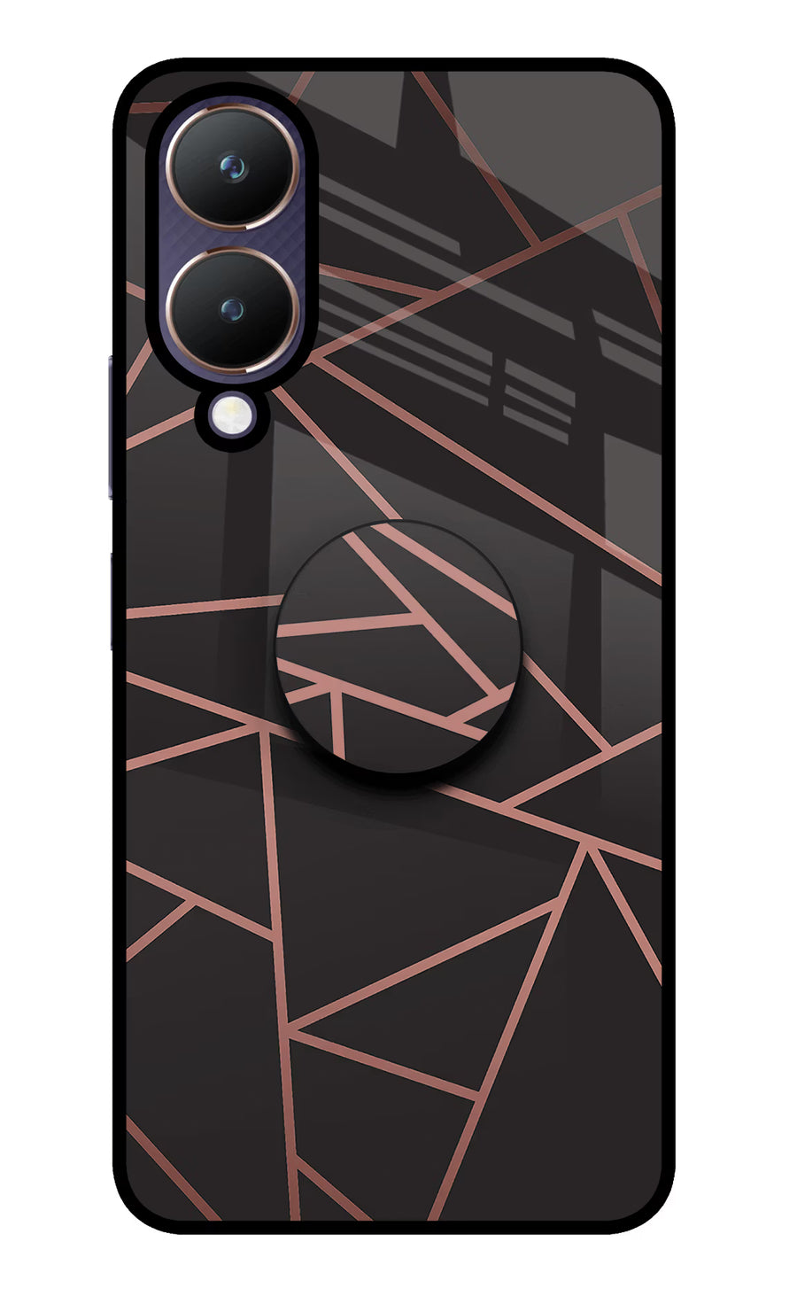 Geometric Pattern Vivo Y28 5G Pop Case, Glass case