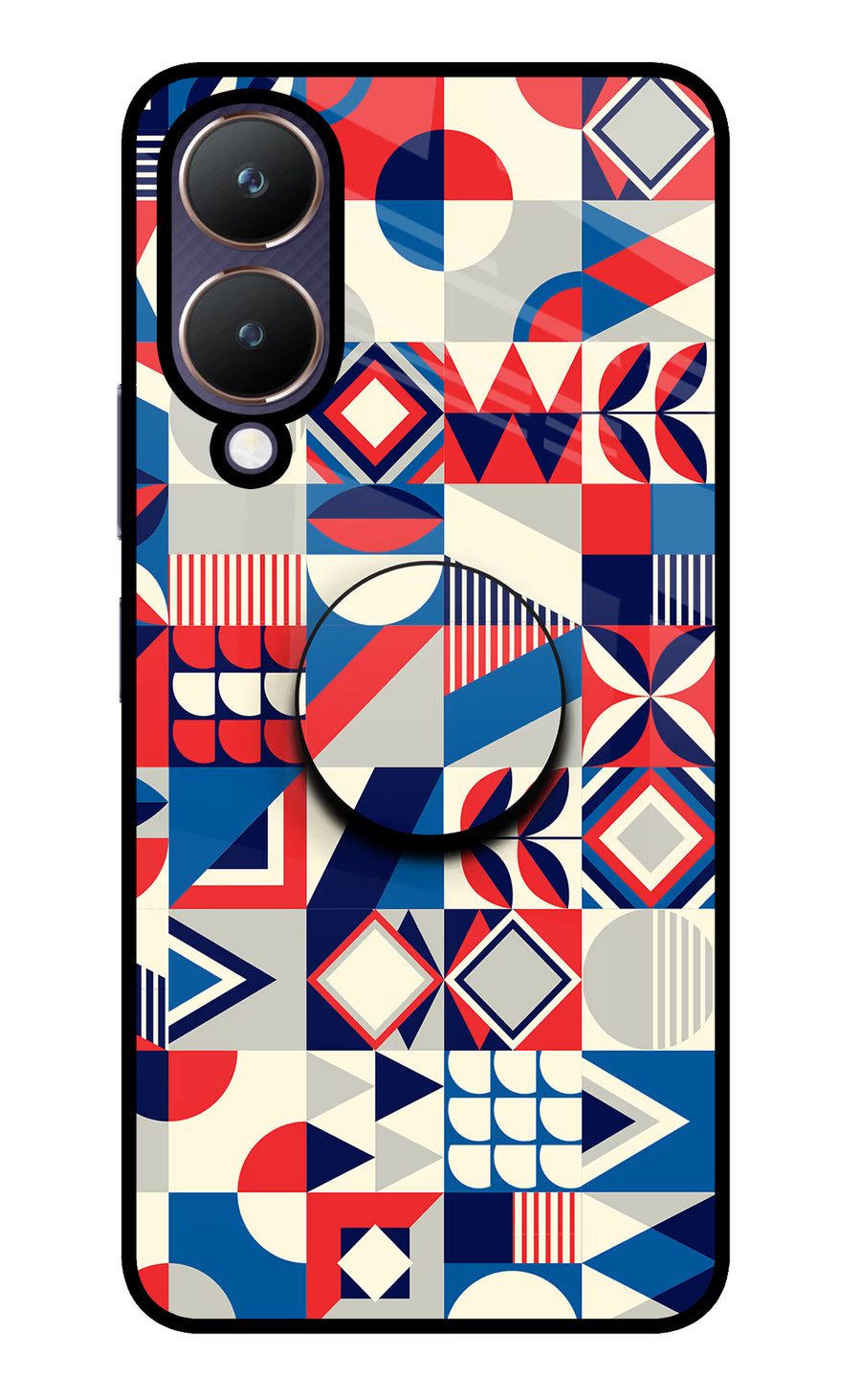Colorful Pattern Vivo Y28 5G Pop Case, Glass case