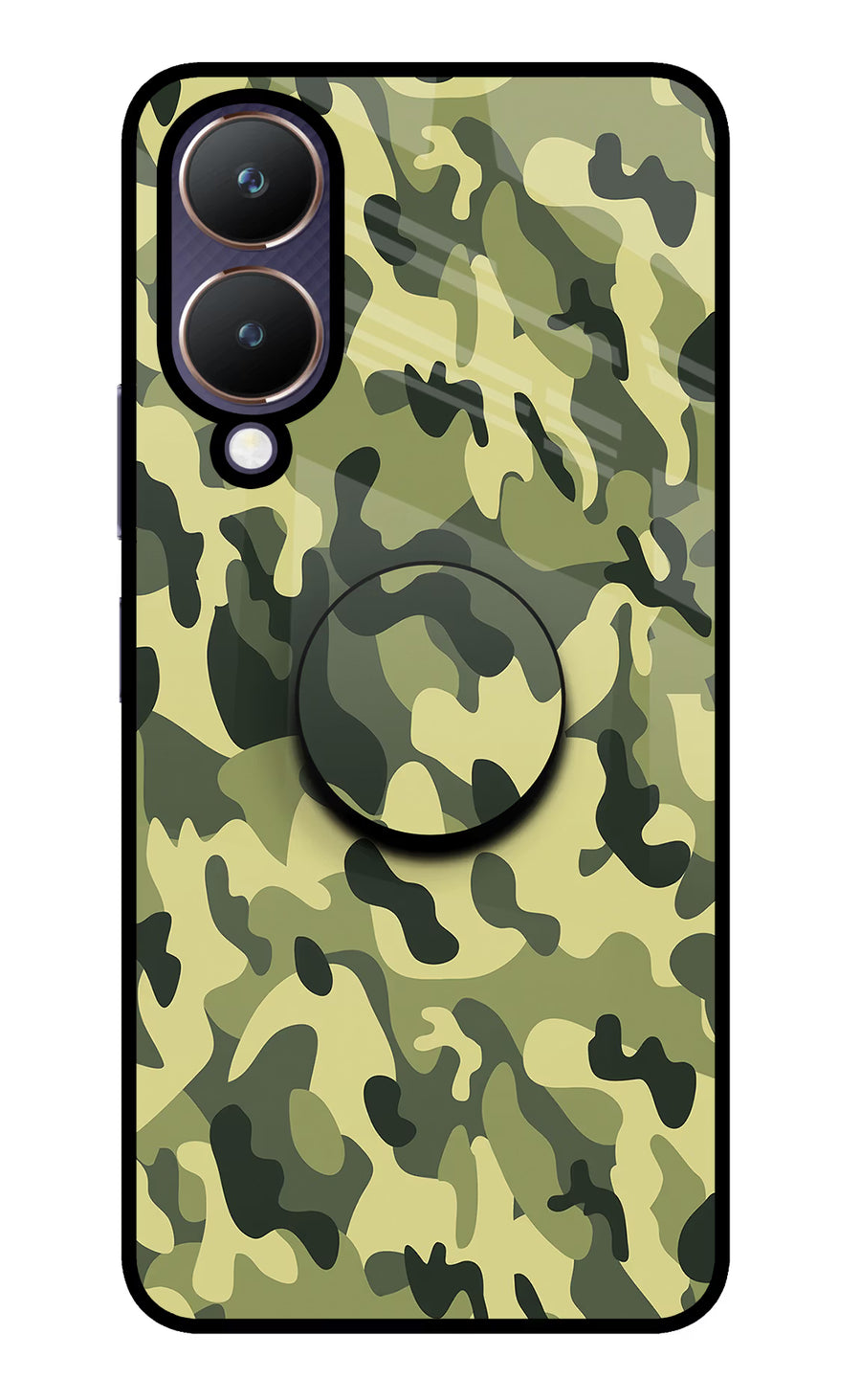 Camouflage Vivo Y28 5G Pop Case, Glass case