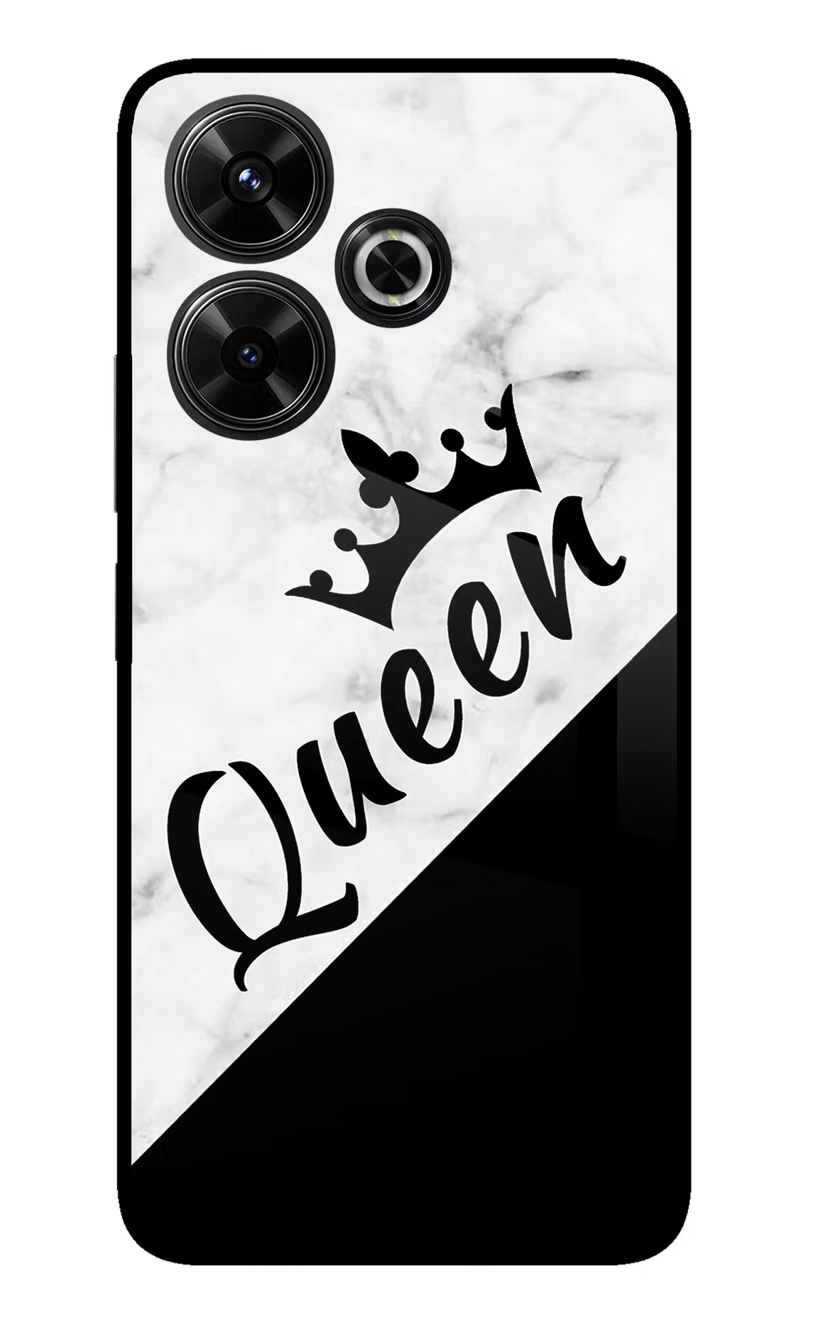 Queen Redmi 13 5G Glass Case Back Cover by Casekaro