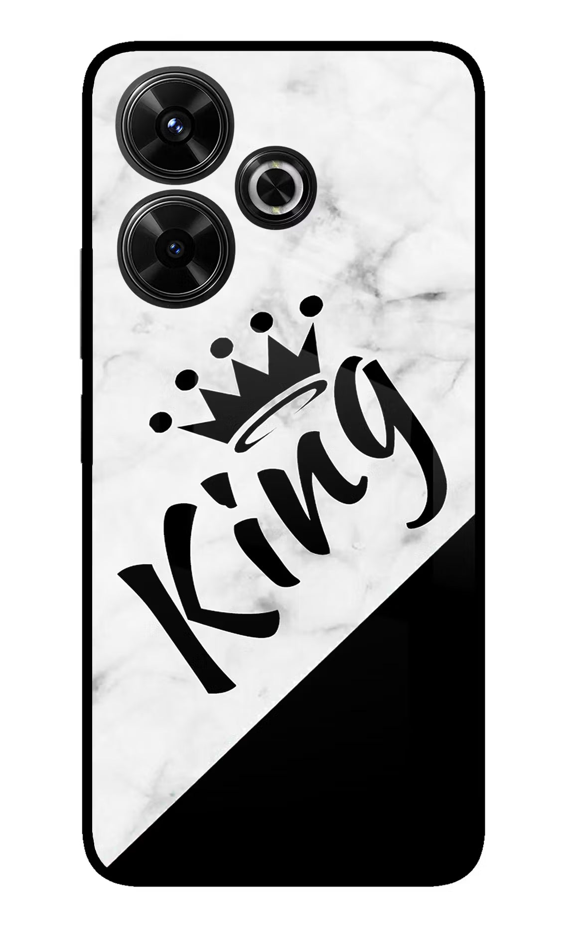 King Redmi 13 5G Glass Case Back Cover by Casekaro