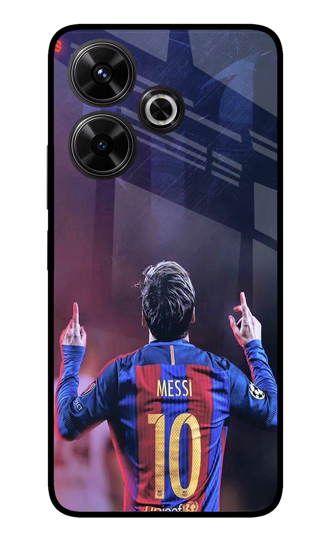 Messi Redmi 13 5G Glass Case Back Cover by Casekaro
