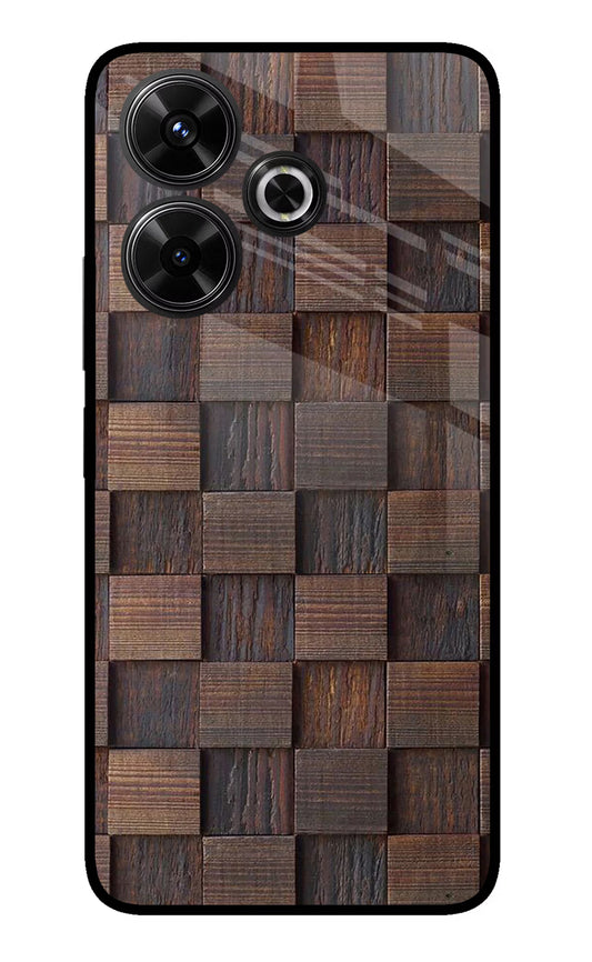 Wooden Cube Design Redmi 13 5G Glass Case