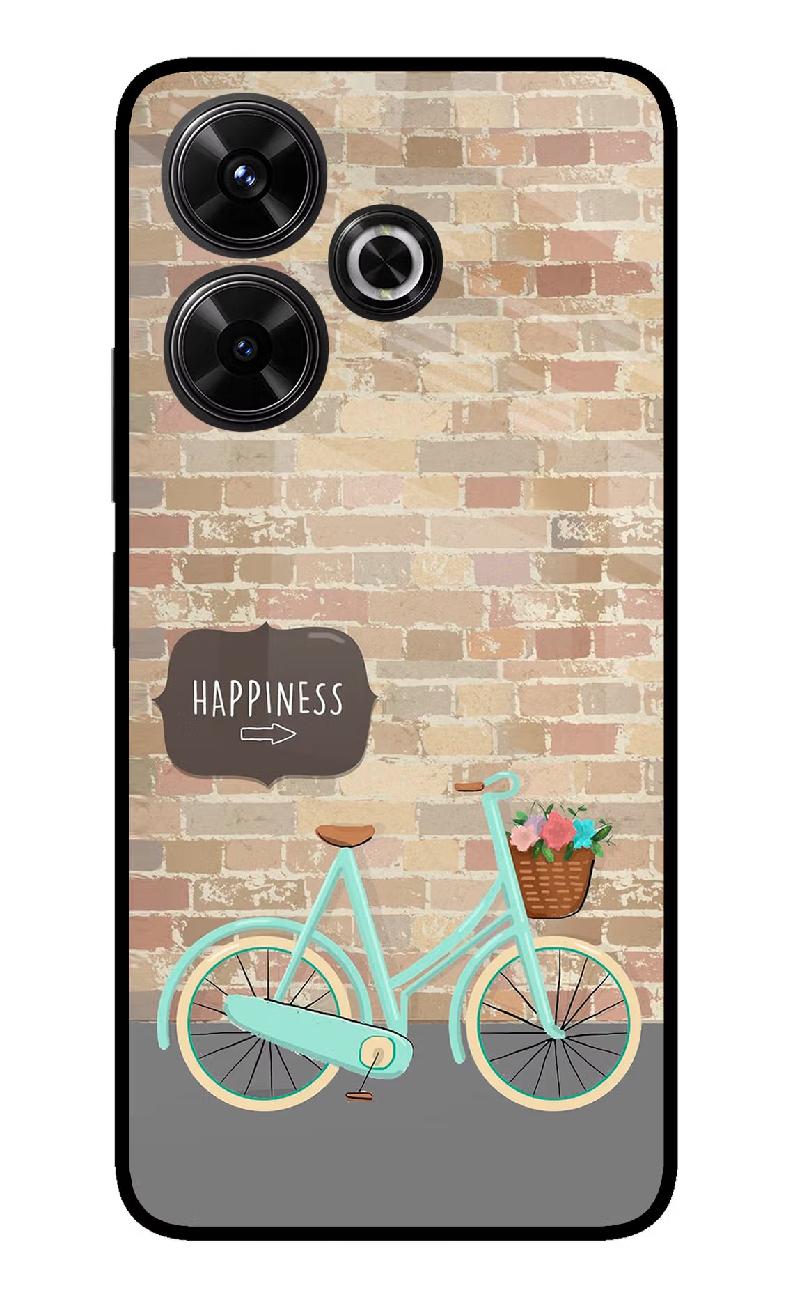 Happiness Artwork Redmi 13 5G Glass Case Back Cover by Casekaro