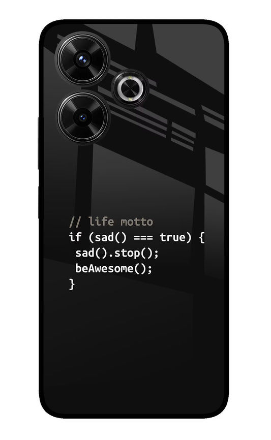 Life Motto Code Redmi 13 5G Glass Case