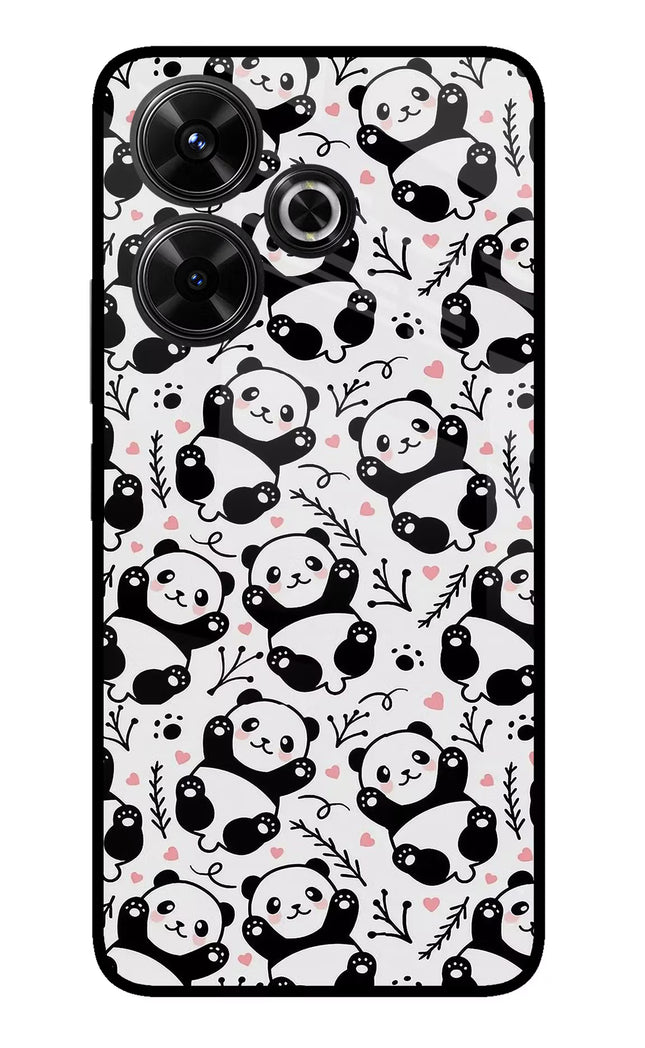 Cute Panda Redmi 13 5G Glass Case