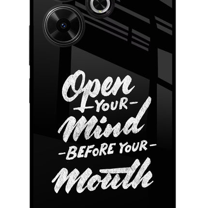 Open Your Mind Before Your Mouth Redmi 13 5G Glass Case