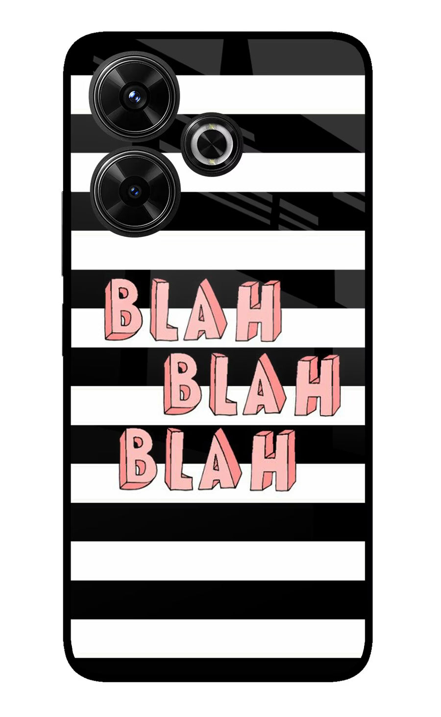 Blah Blah Blah Redmi 13 5G Back Cover, Glass case