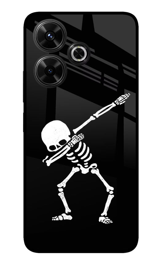 Dabbing Skeleton Art Redmi 13 5G Glass Case