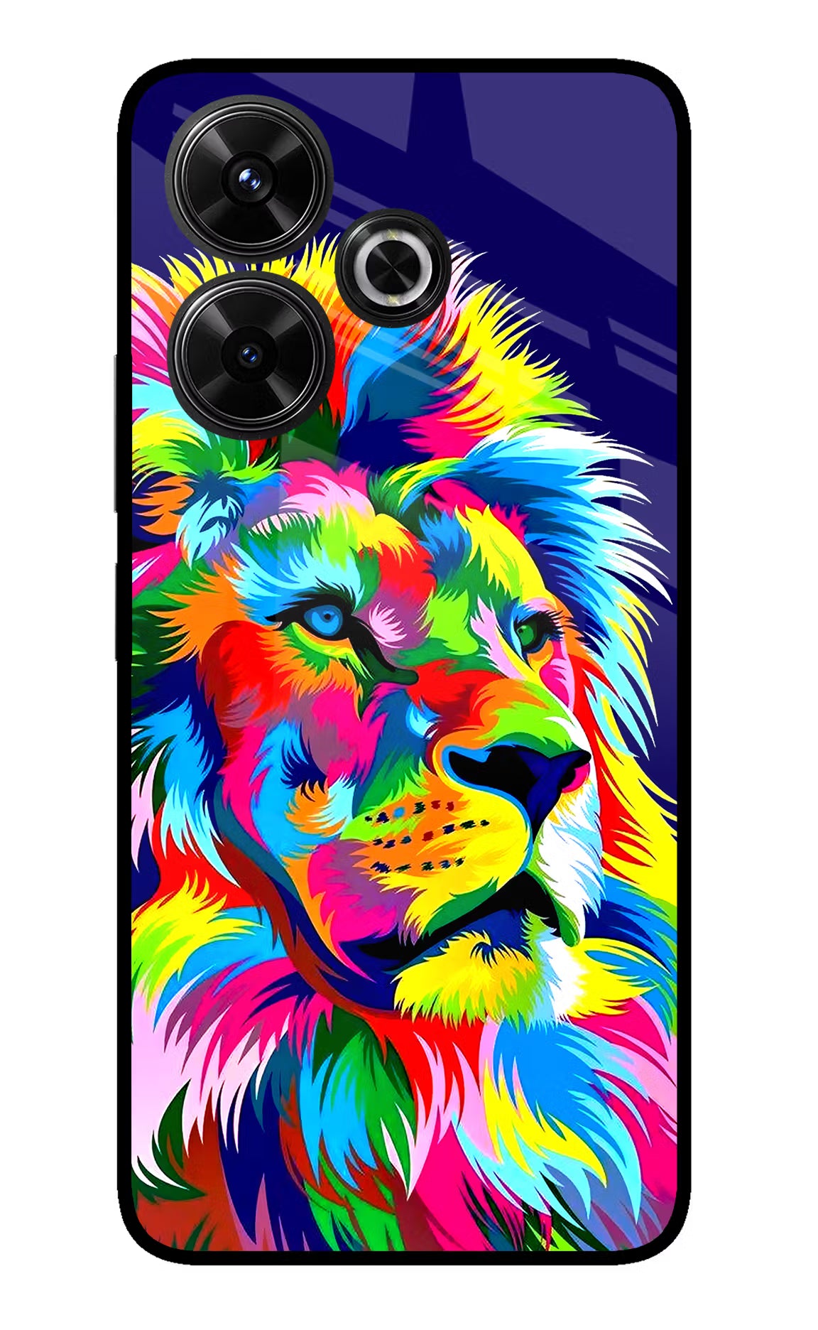 Vector Art Lion Redmi 13 5G Glass Case Back Cover by Casekaro