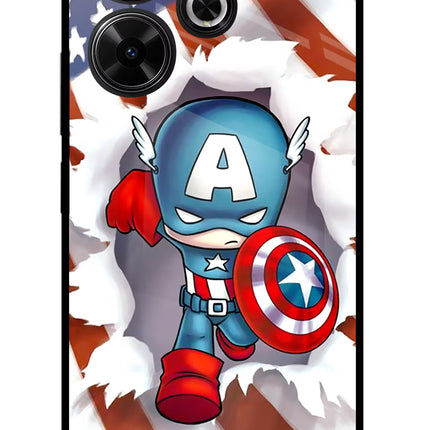 Captain America Redmi 13 5G Glass Case