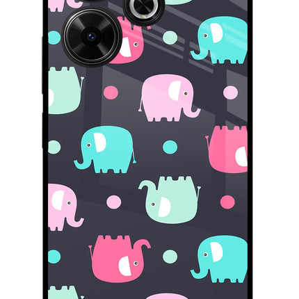 Elephants Redmi 13 5G Glass Case