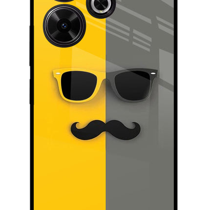 Sunglasses with Mustache Redmi 13 5G Glass Case