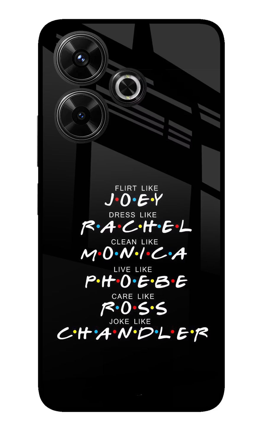 FRIENDS Character Redmi 13 5G Back Cover, Glass case