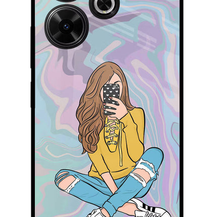 Selfie Girl Redmi 13 5G Glass Case