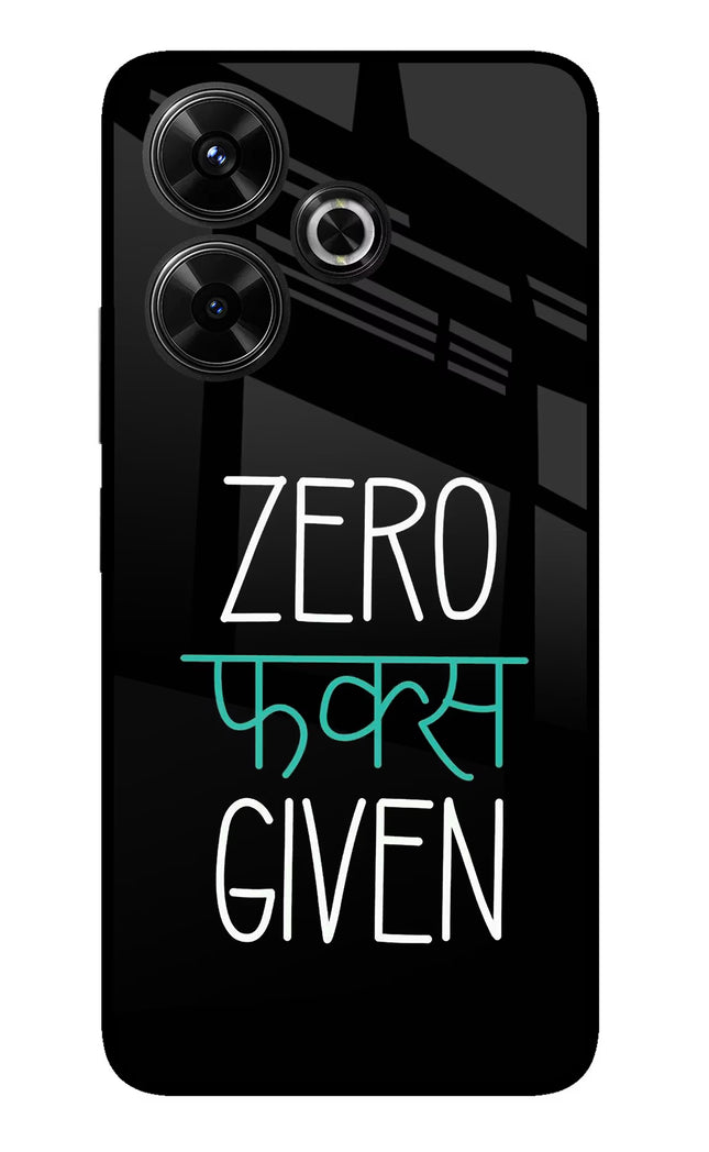 Zero Fucks Given Redmi 13 5G Glass Case