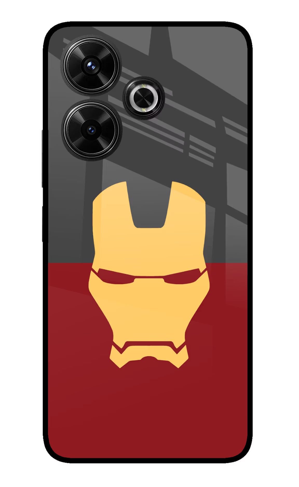 Ironman Redmi 13 5G Glass Case Back Cover by Casekaro