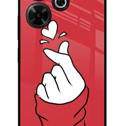 Korean Love Sign Redmi 13 5G Glass Case