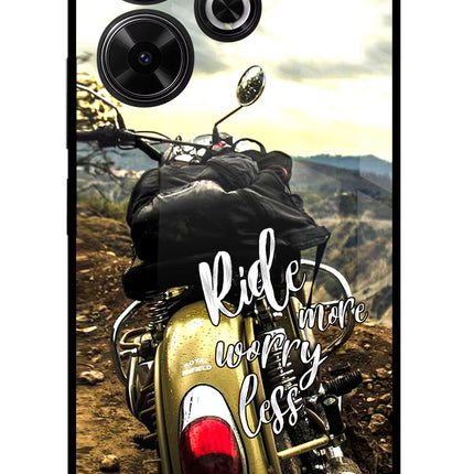 Ride More Worry Less Redmi 13 5G Glass Case