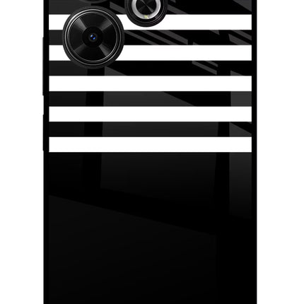 Black and White Print Redmi 13 5G Glass Case
