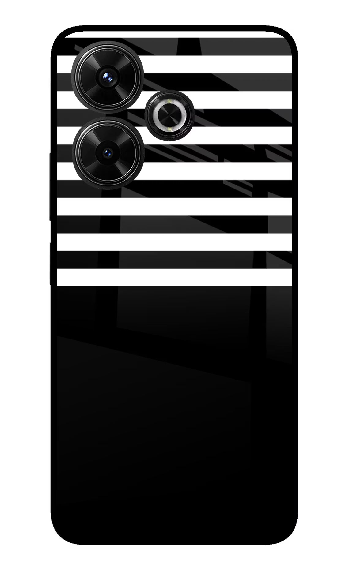Black and White Print Redmi 13 5G Glass Case