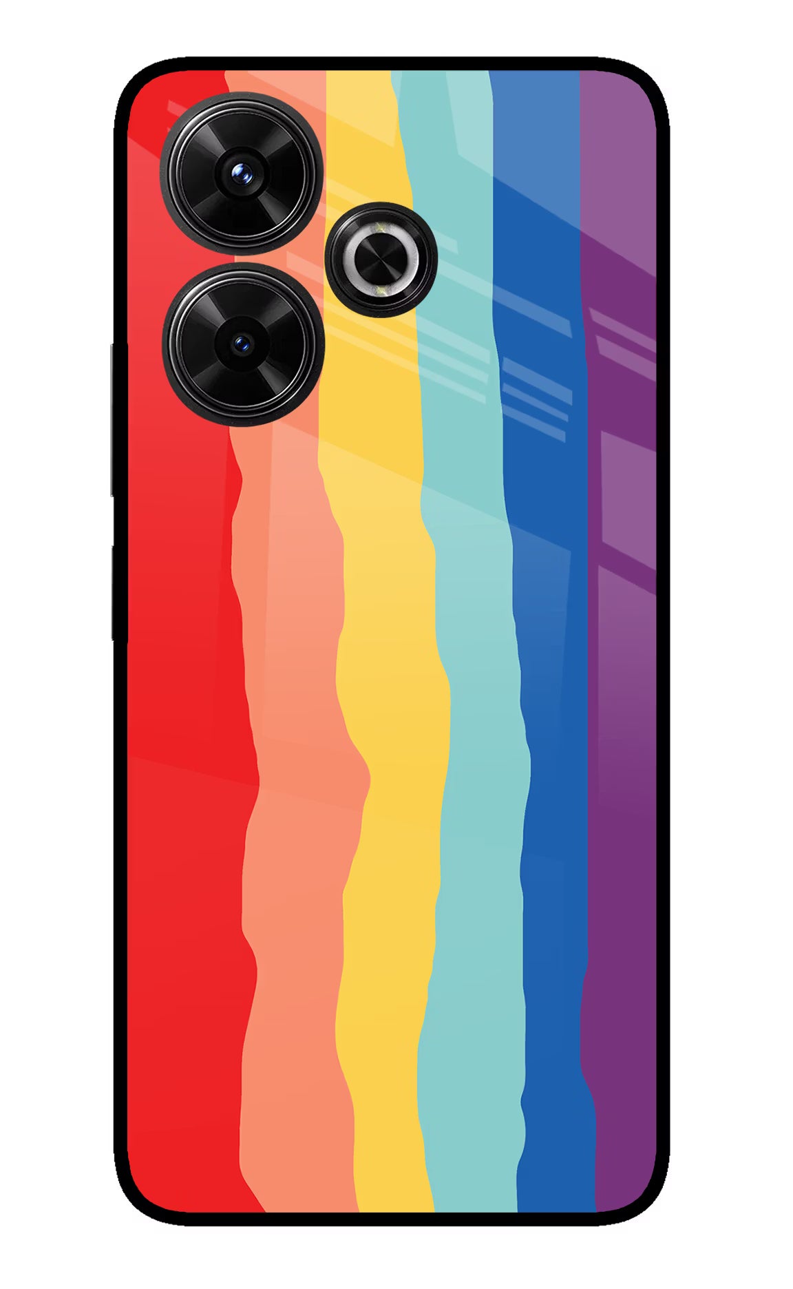 Rainbow Redmi 13 5G Glass Case Back Cover by Casekaro