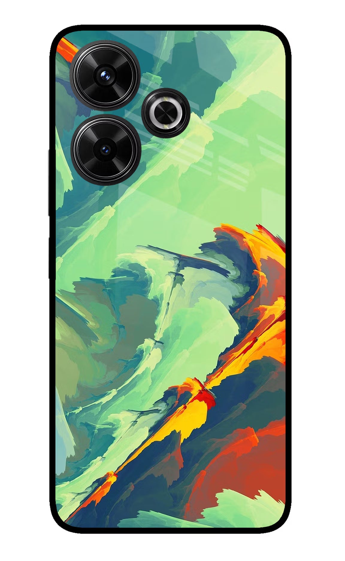 Paint Art Redmi 13 5G Glass Case Back Cover by Casekaro