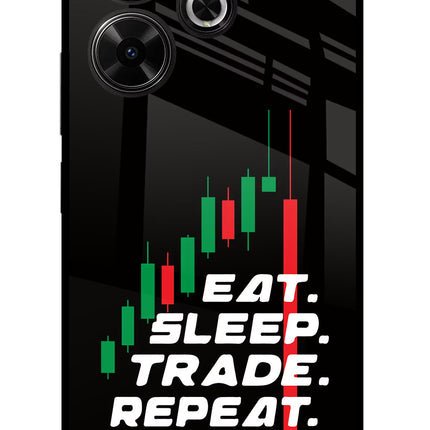 Eat Sleep Trade Repeat Redmi 13 5G Glass Case