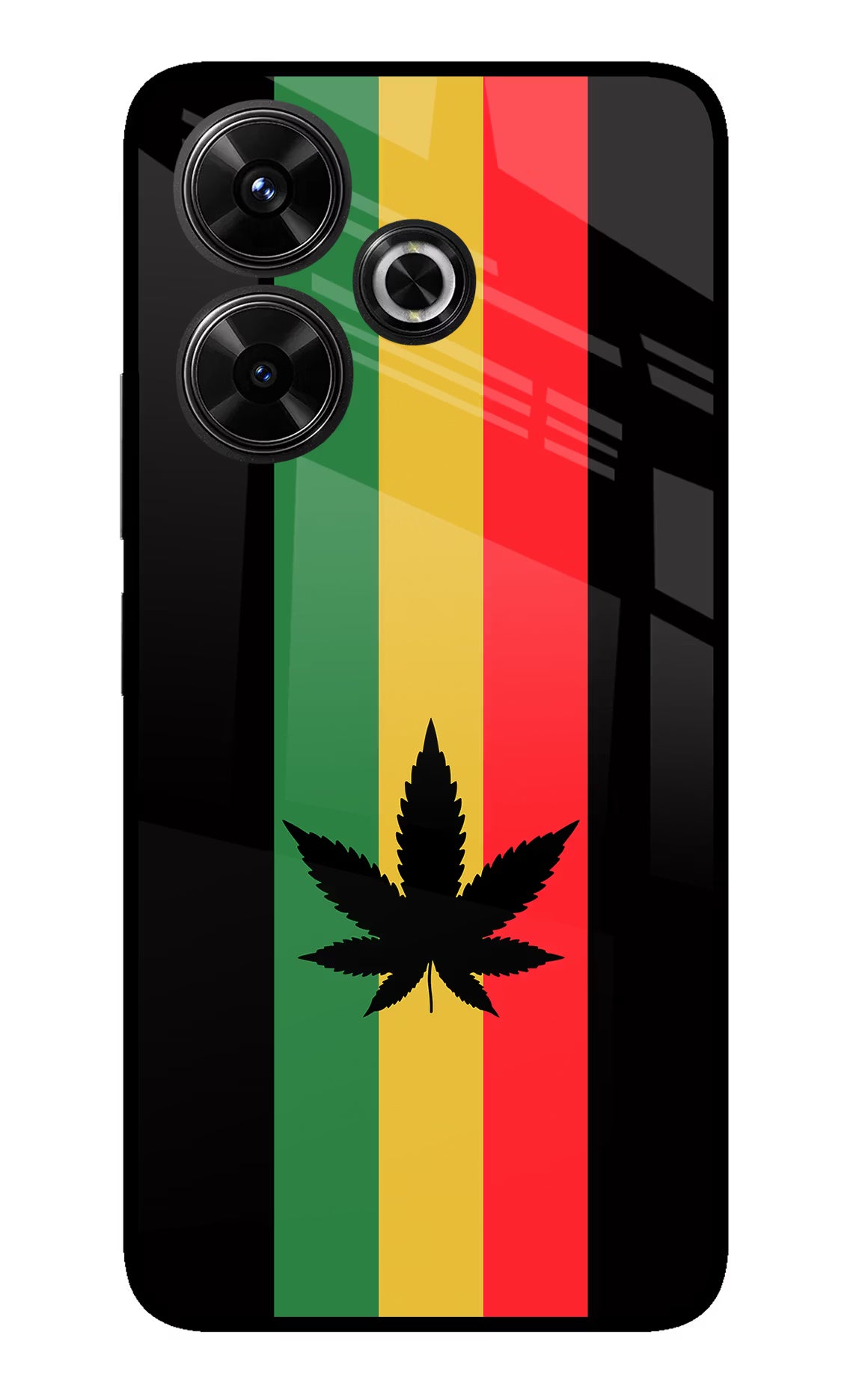 Weed Flag Redmi 13 5G Glass Case Back Cover by Casekaro