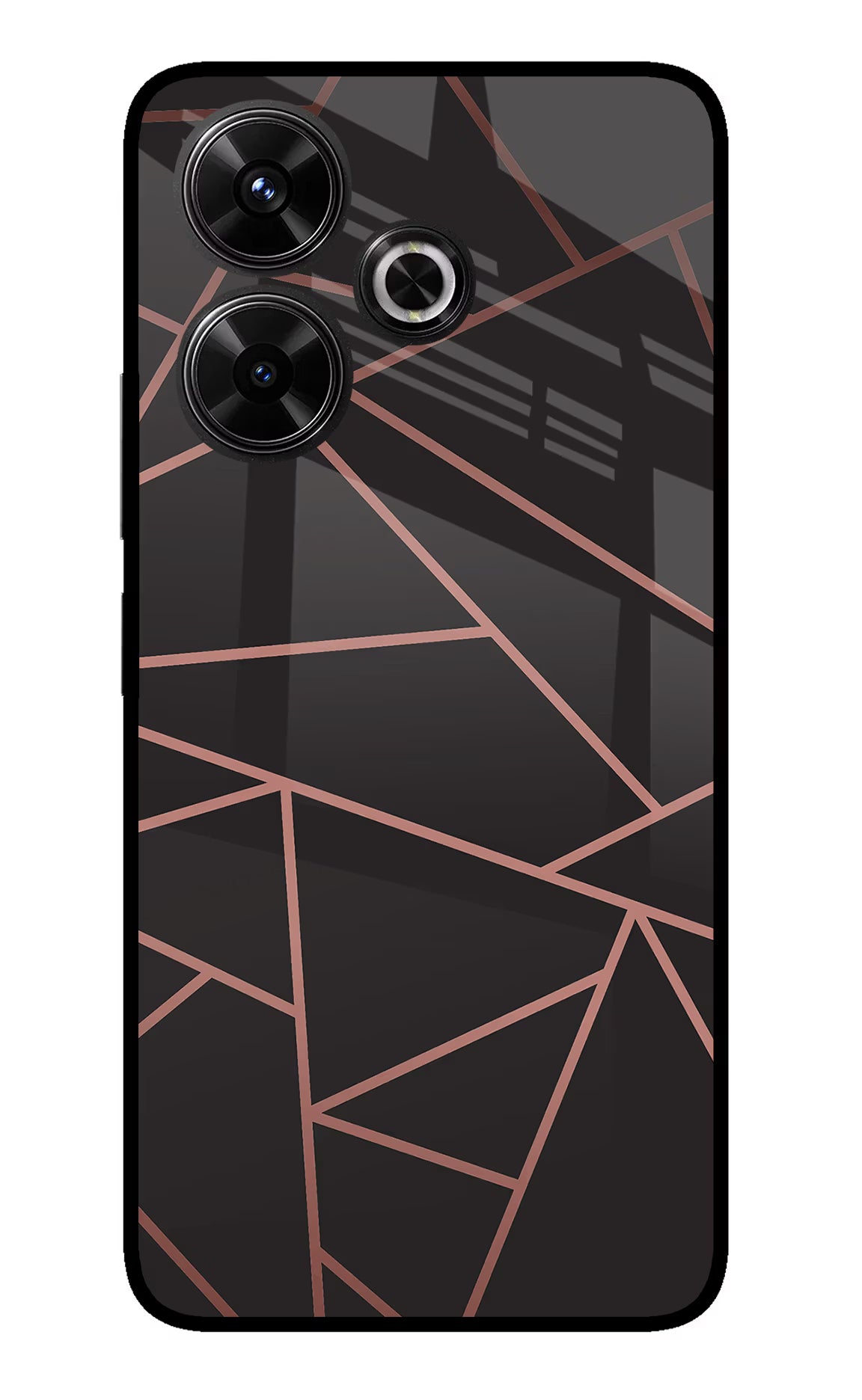 Geometric Pattern Redmi 13 5G Glass Case Back Cover by Casekaro