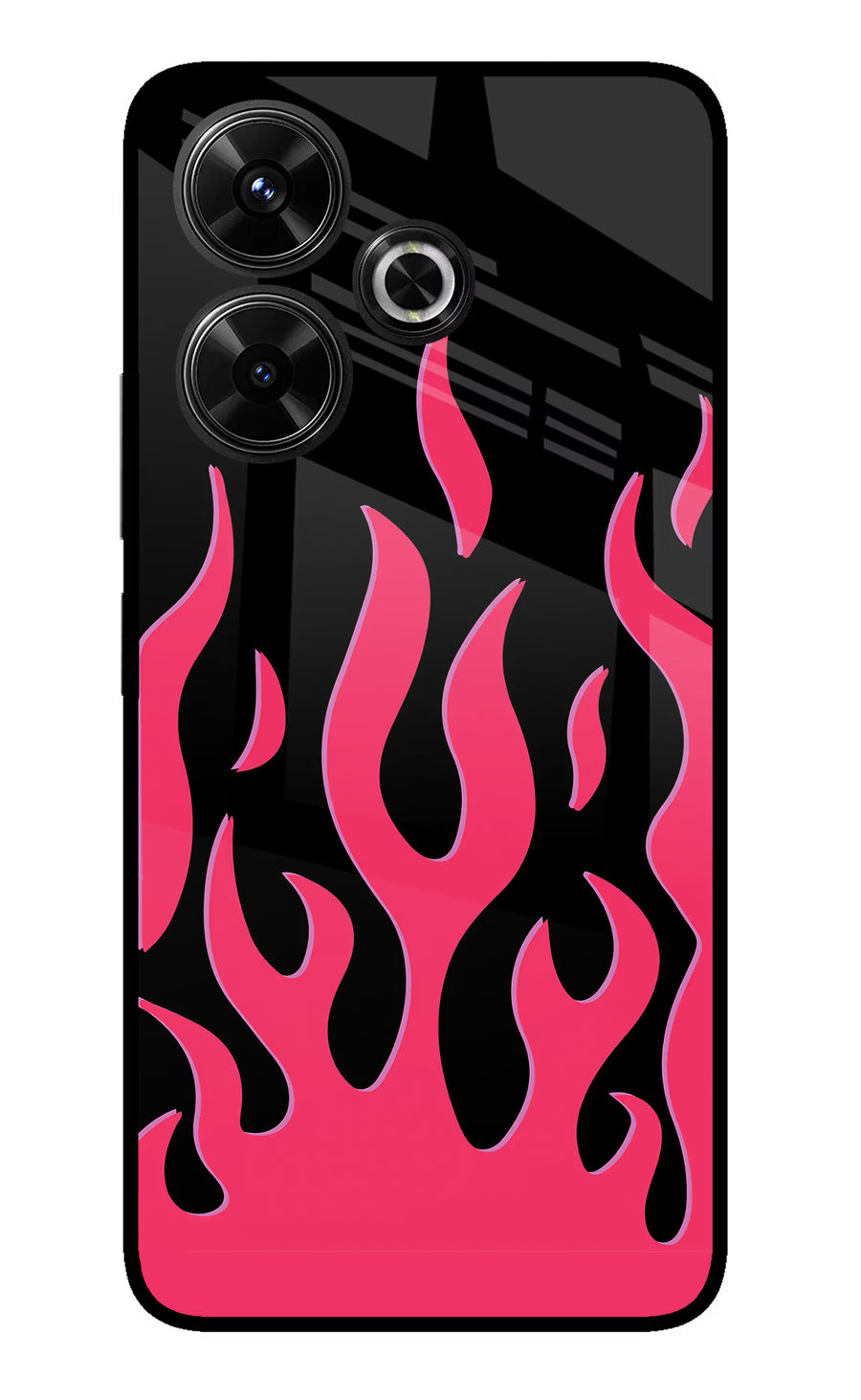 Fire Flames Redmi 13 5G Back Cover, Glass case