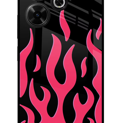 Fire Flames Redmi 13 5G Glass Case