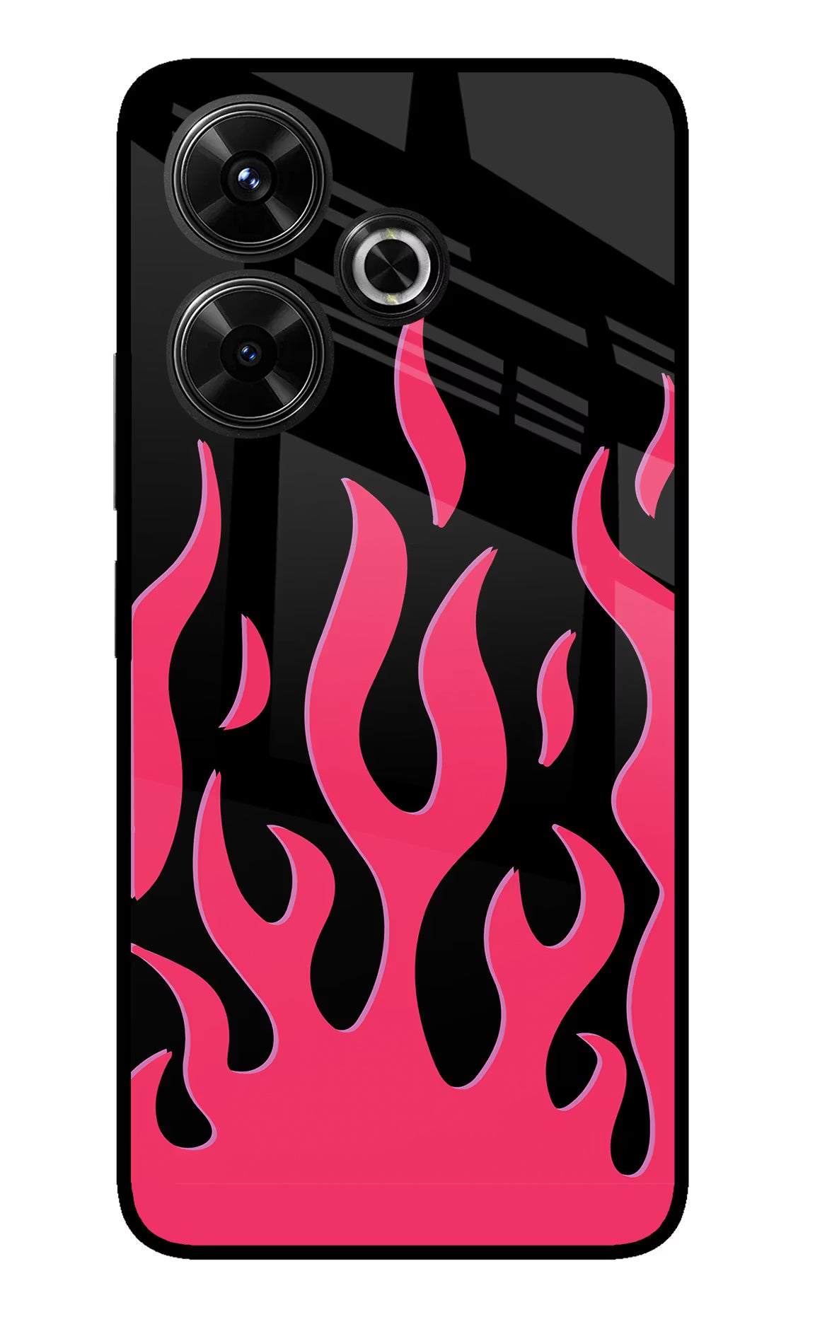 Fire Flames Redmi 13 5G Glass Case