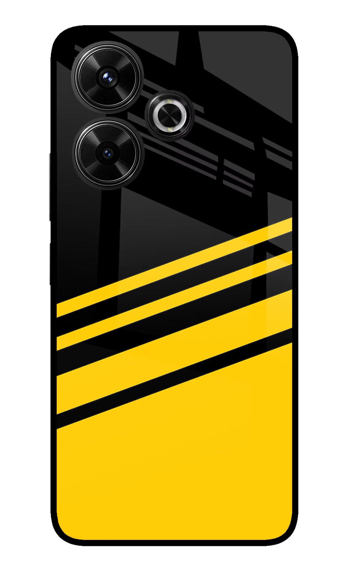 Yellow Shades Redmi 13 5G Glass Case Back Cover by Casekaro