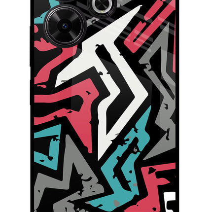 Geometric Graffiti Redmi 13 5G Glass Case
