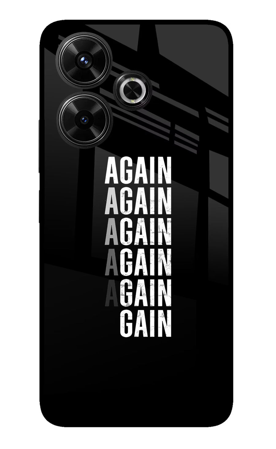 Again Again Gain Redmi 13 5G Back Cover, Glass case
