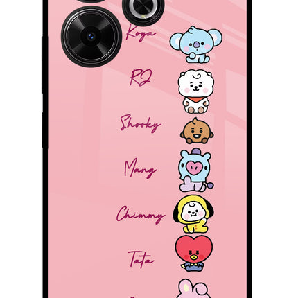 BTS names Redmi 13 5G Glass Case