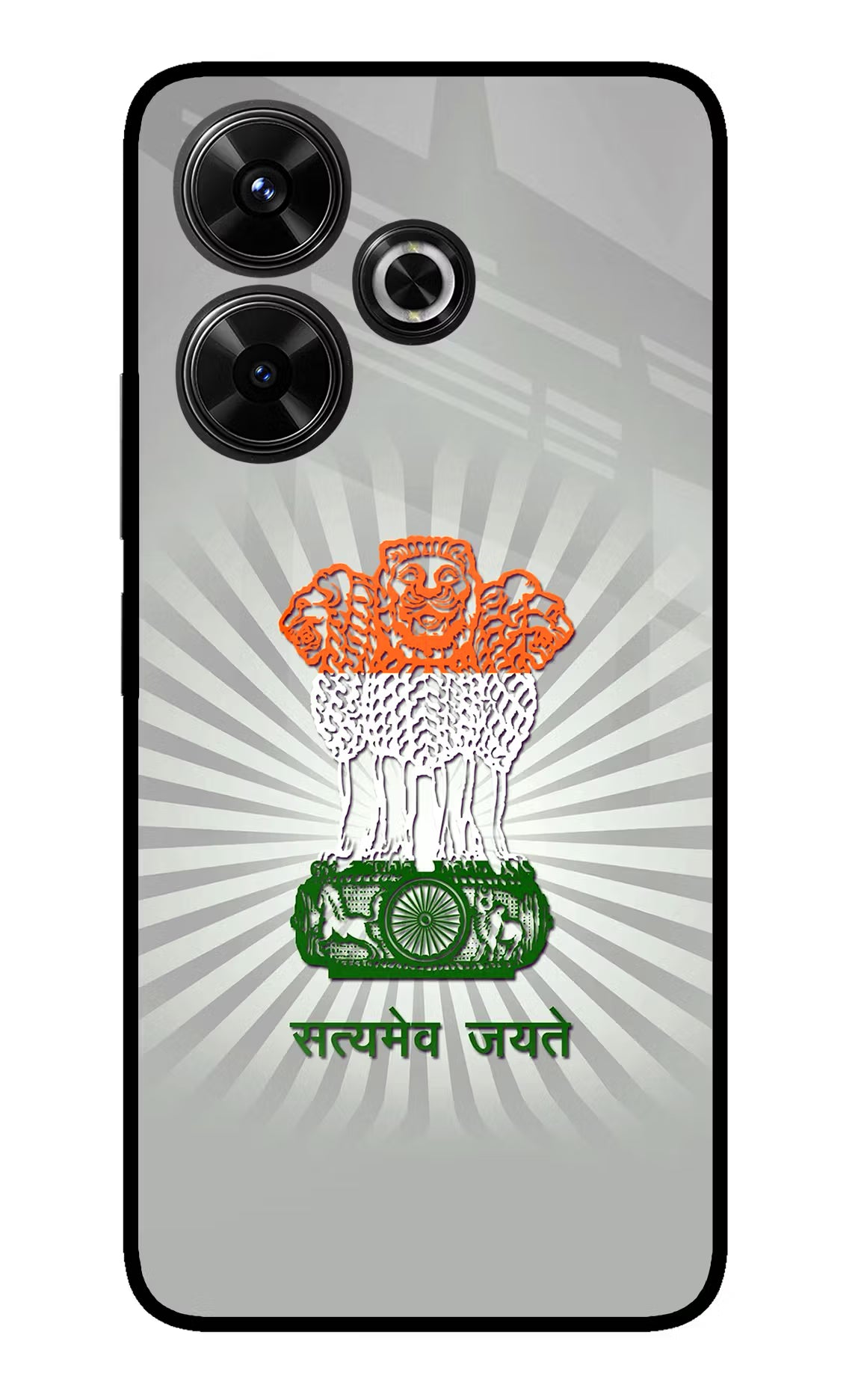 Satyamev Jayate Art Redmi 13 5G Glass Case Back Cover by Casekaro
