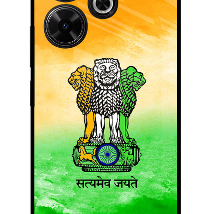 Satyamev Jayate Flag Redmi 13 5G Glass Case