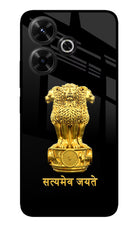 Satyamev Jayate Golden Redmi 13 5G Glass Case