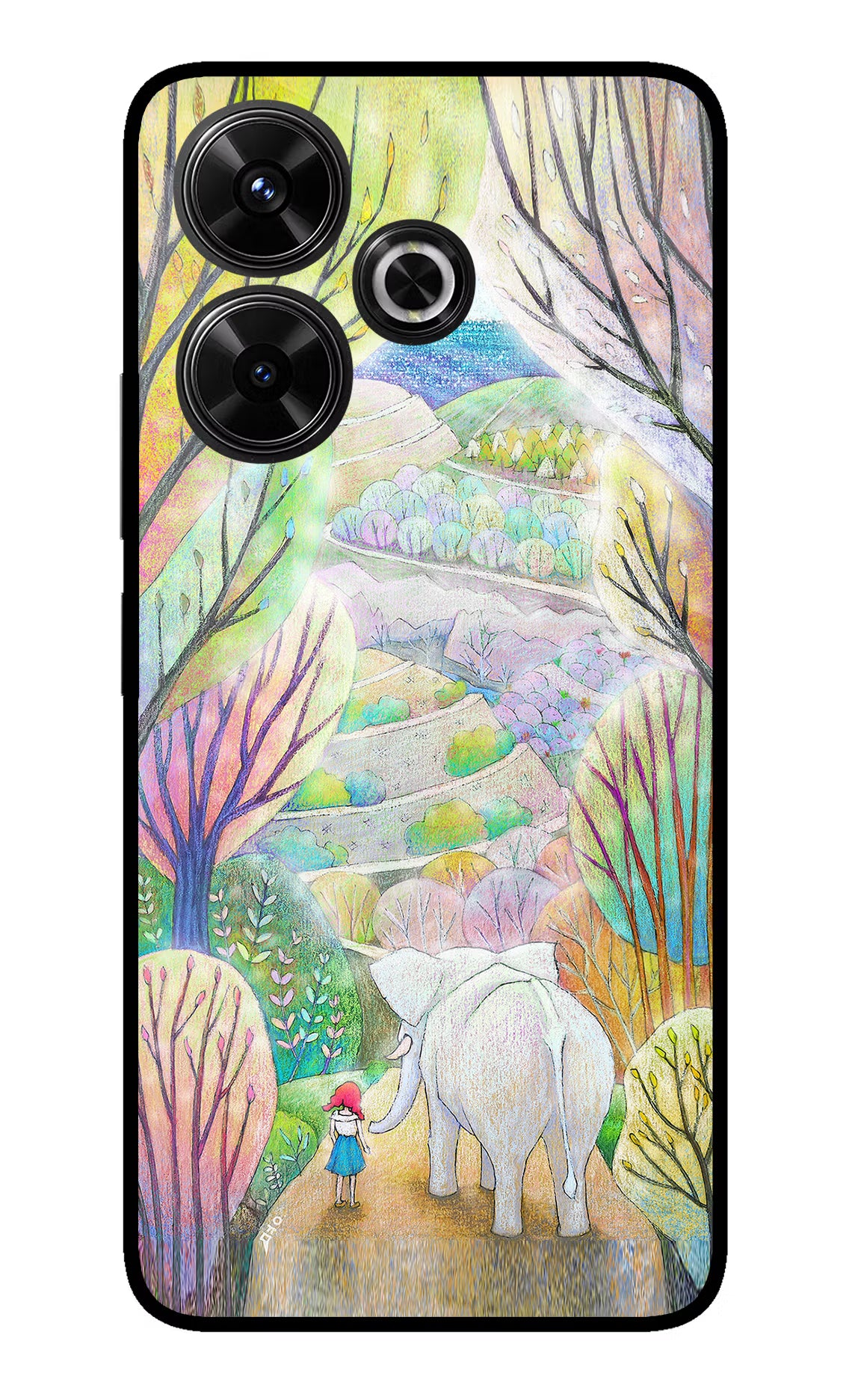 Nature Painting Redmi 13 5G Glass Case Back Cover by Casekaro