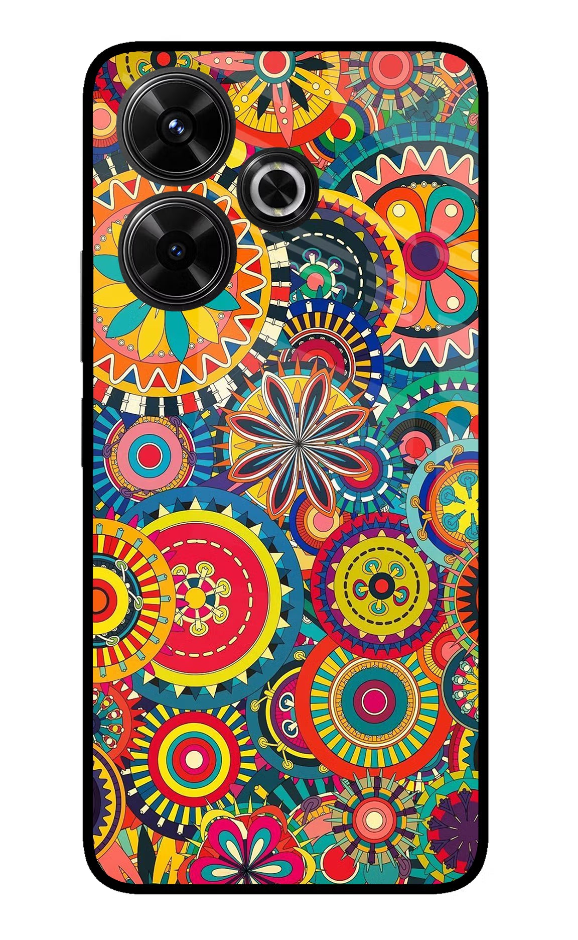 Gol Gol Art Redmi 13 5G Glass Case Back Cover by Casekaro