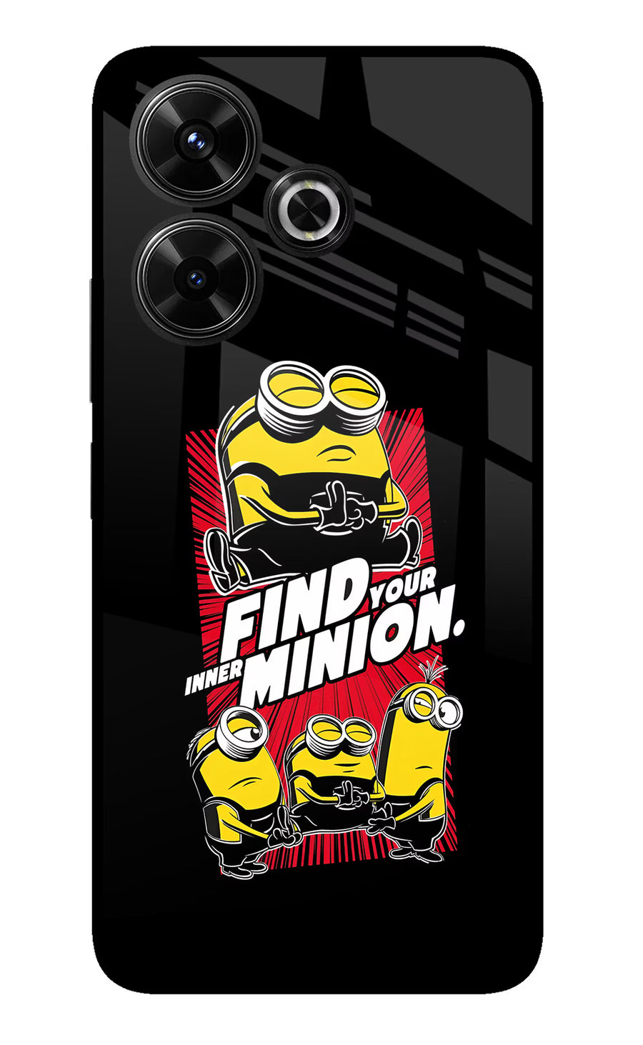 Find your inner Minion Redmi 13 5G Back Cover, Glass case