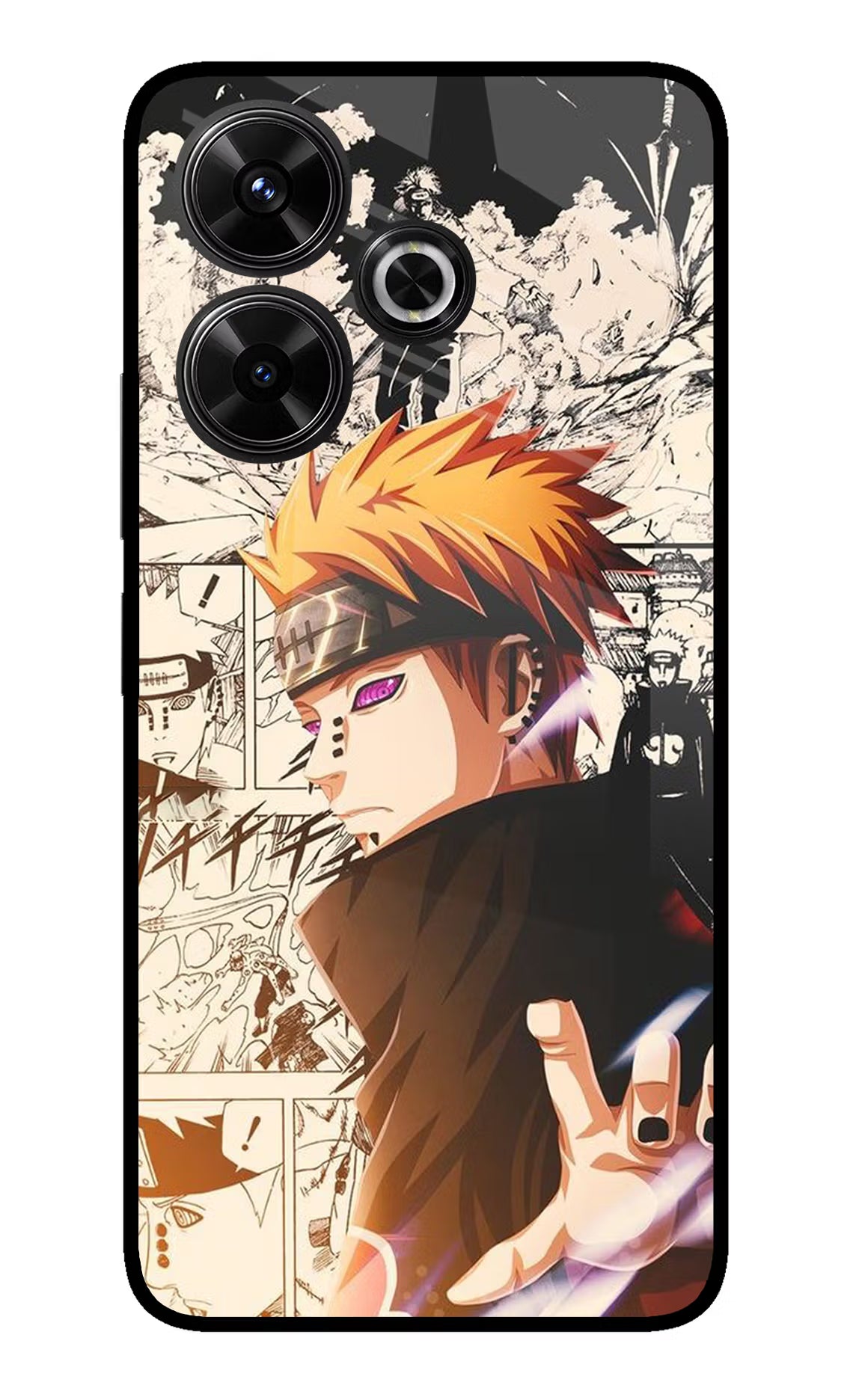 Pain Anime Redmi 13 5G Glass Case Back Cover by Casekaro