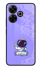 Cute Astronaut Chilling Redmi 13 5G Glass Case