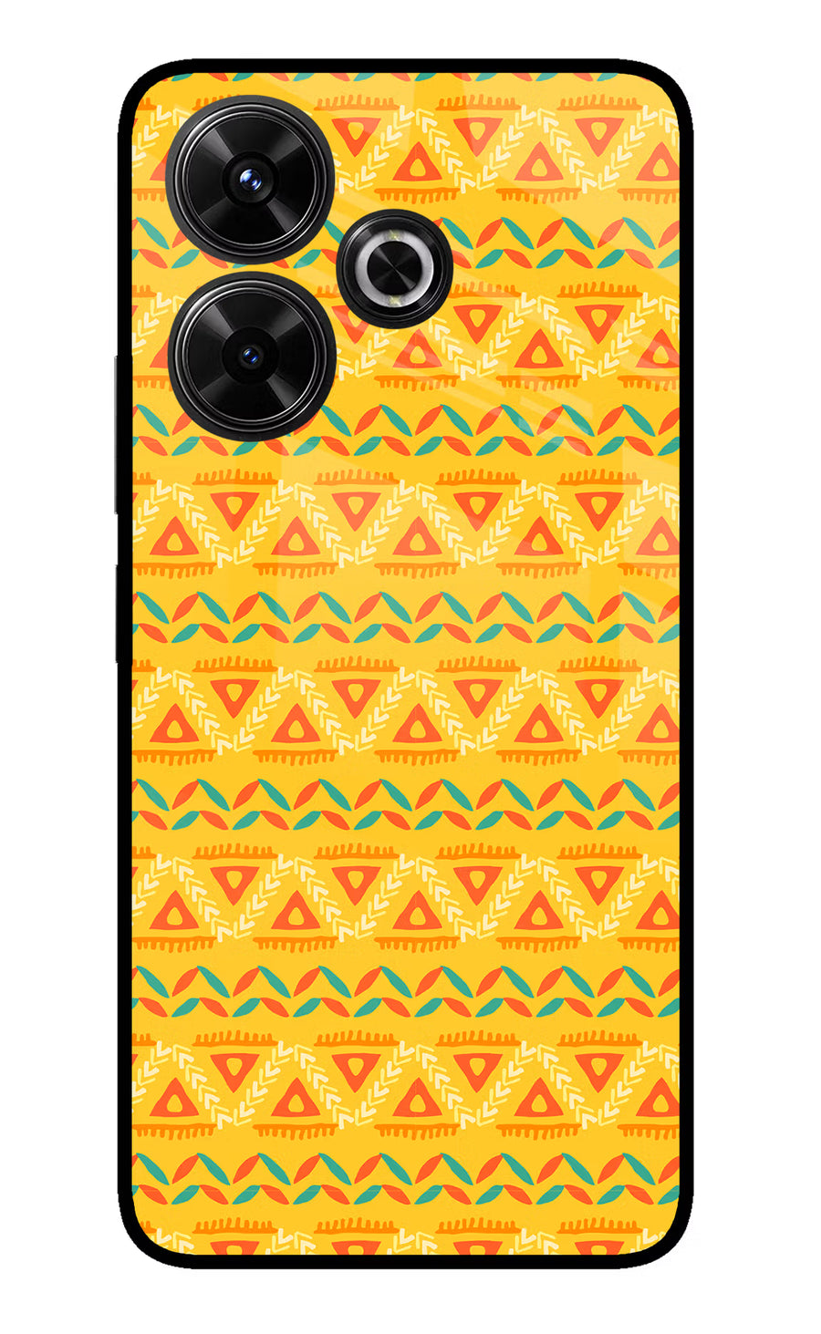 Tribal Pattern Redmi 13 5G Back Cover, Glass case