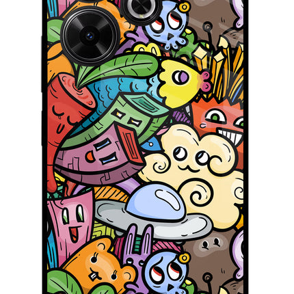 Veggie Doodle Redmi 13 5G Glass Case