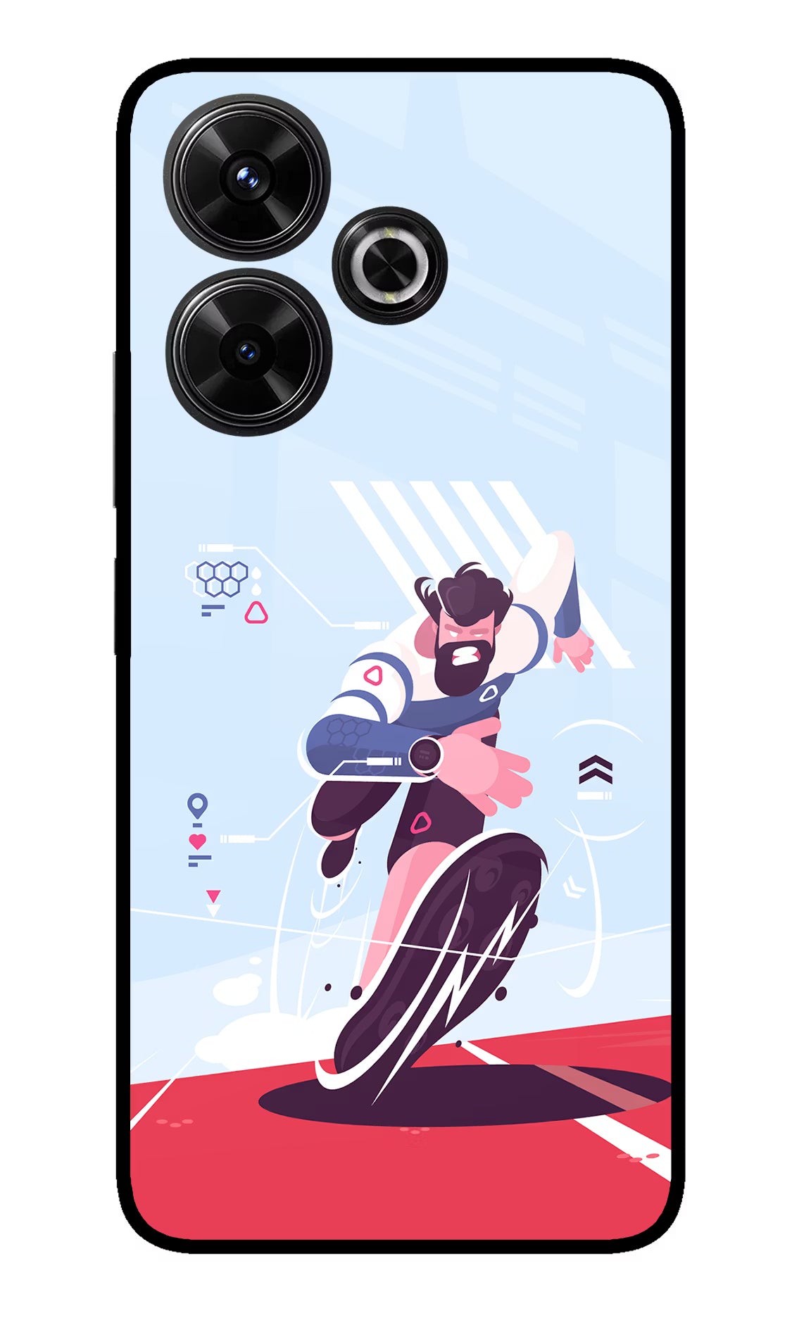 Run Pro Redmi 13 5G Glass Case Back Cover by Casekaro